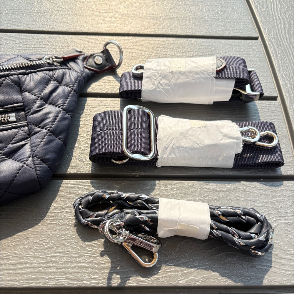 MZ Wallace Quilted Blue Crossbody Bag - Picture 5 of 11